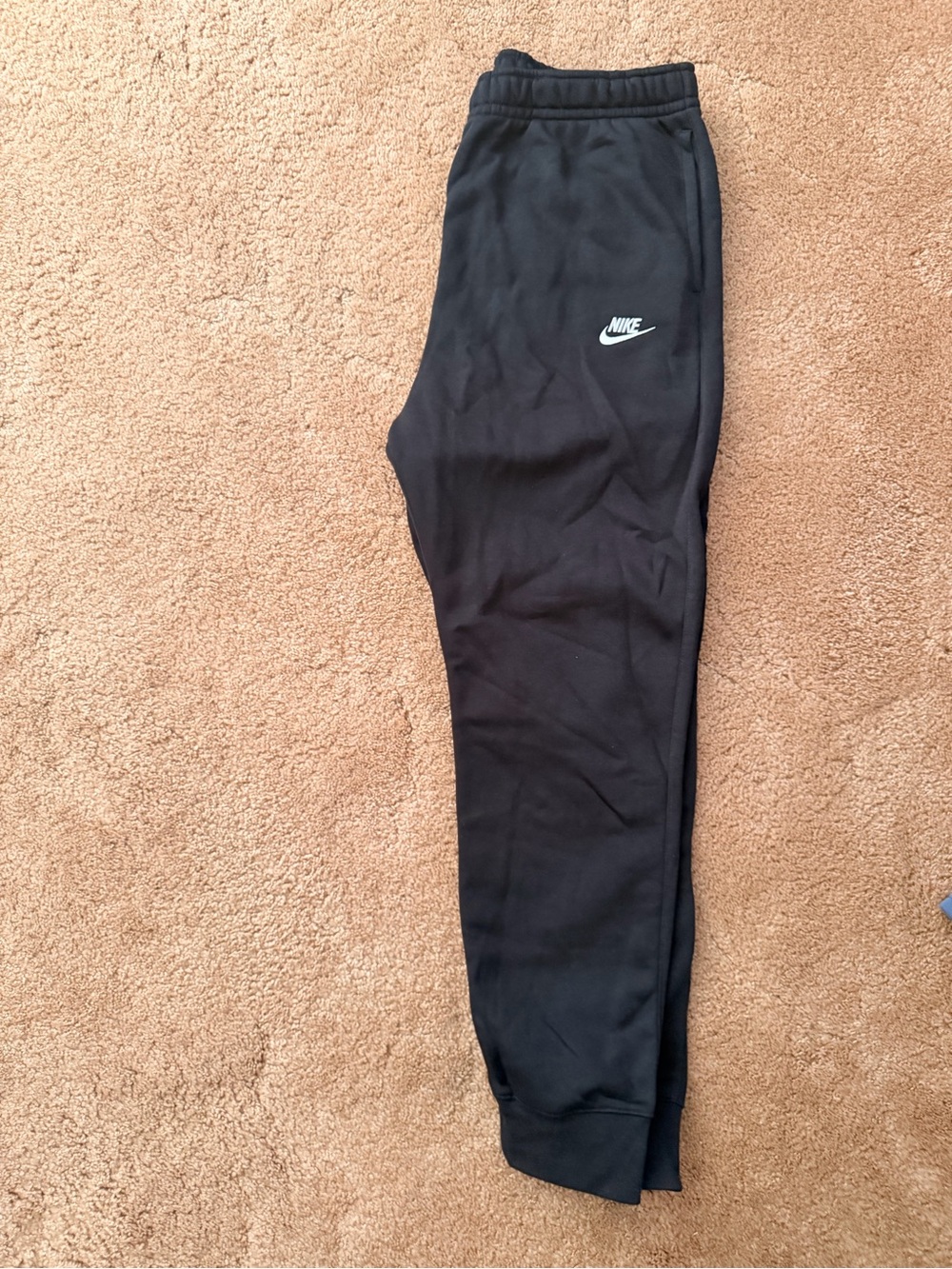 Nike Black Sweat Joggers with White Swoosh